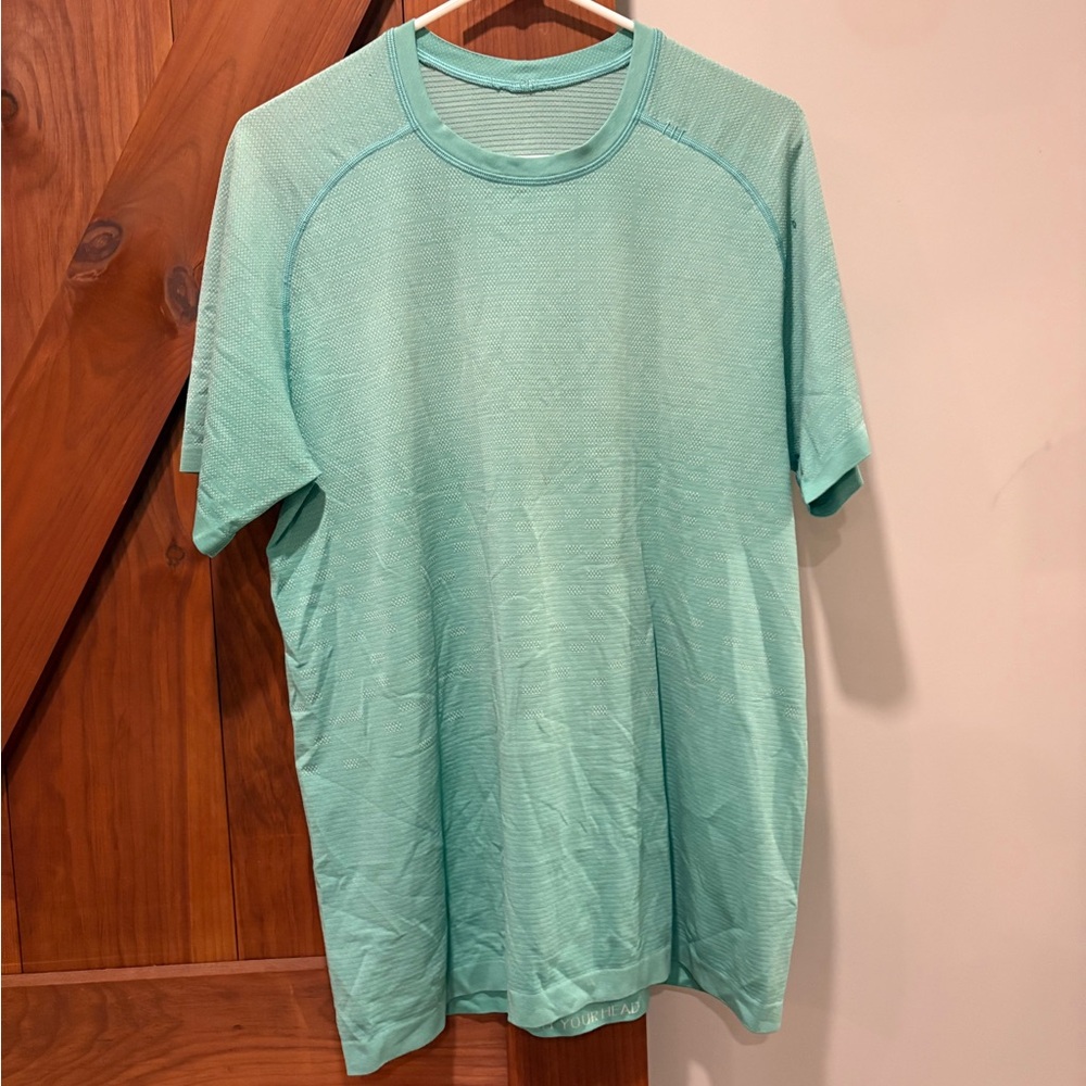 Teal short sleeve metal vent shirt